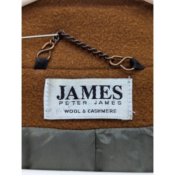 James Peter James Wool Cashmere Tweed Jacket Mens M Full Zip Outdoor Army Green - Picture 11 of 13